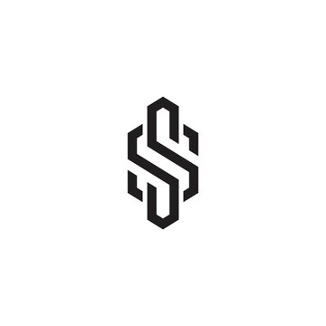 S or SS initial letter logo design vector.