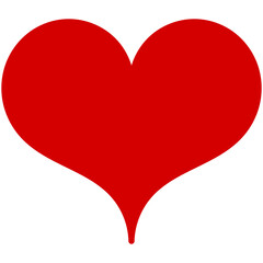 The red heart on white background, vector