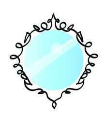 One line drawing of antique mirror frame



One continuous line drawing of decorative vintage frame.

