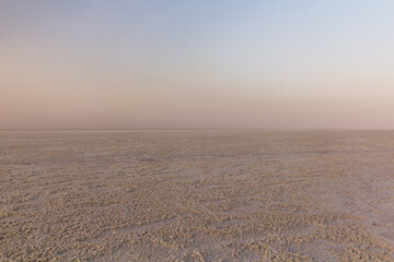Evening at the salt flat in the Danakil depression, Ethiopia.