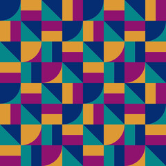 Background with geometric shapes and bohemian colors, abstract, pattern, vector