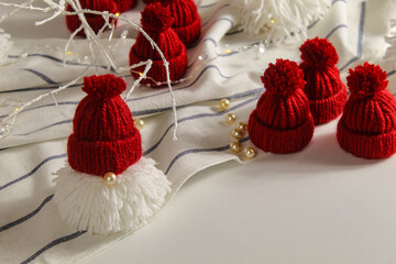 Gift for New Year and Christmas. How to make a Christmas tree craft with your own hands. DIY toy. Step-by-step instruction. A simple craft for the new year. Gnome