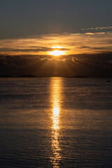 Magical sunrise on a wintery day