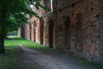 Fototapeta na wymiar Ruins of Eldena Abbey (Hilda Abbey) - is a former Cistercian monastery near the present town of Greifswald in Mecklenburg-Vorpommern, Germany.