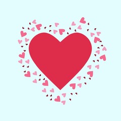 love icon. hearts illustration sign. valentine symbol. romantic logo