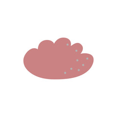 Cute cloud in boho style. Cute hand drawn boho cloud . Boho style childrens decoration.