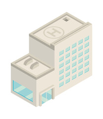 isometric hospital building