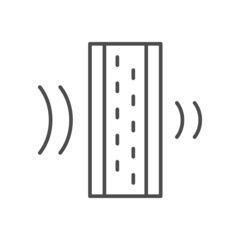 Soundproofing material line outline icon