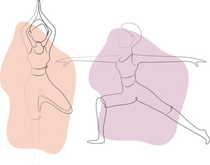yoga collection line silhouette