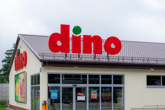 Piekary Śląskie, Poland - 10,22,2021 Image of Dino store in Poland.