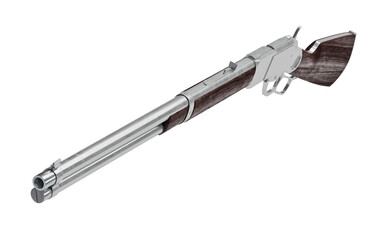 3d model of a rifle isolated on a white background