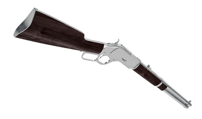 3d model of a rifle isolated on a white background