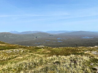 A view of the Scotland Countryside at Glencoe Mountain in the summer