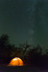 Fototapeta na wymiar camping in the night