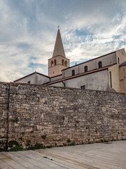 The architecture of Euphrasian Basilica  in city Porec