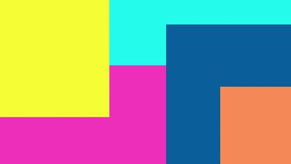 Multicolored chunky blocks transition, modern abstract animation with alpha channel