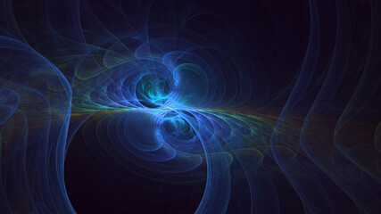 3D rendering abstract colorful fractal light background