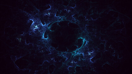 3D rendering abstract colorful fractal light background