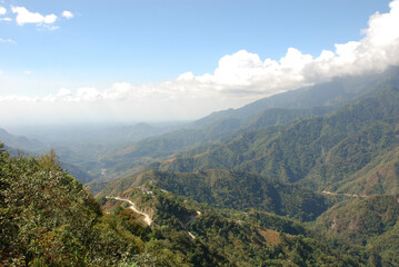 mountain landscape on hike from Quetzaltenango to Panajachel in Guatemala