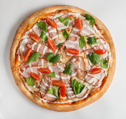 Pizza on a white background