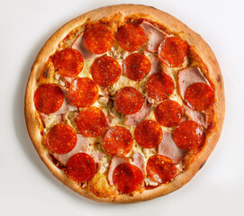Pizza on a white background