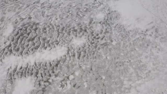 Aerial View Of Frozen Ice