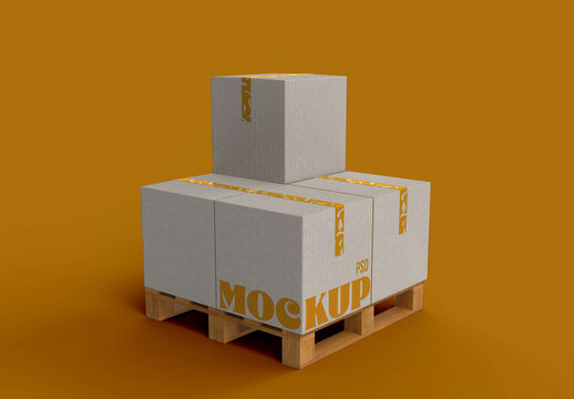 Stacked Boxes Mockup