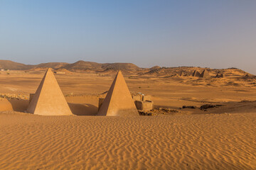 Fototapeta na wymiar View of Meroe pyramids, Sudan