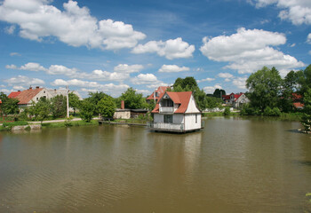 Fototapeta na wymiar House on the water, Poland, europe