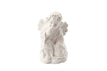 Fototapeta na wymiar Figurine of an angel on a white background