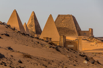 View of Meroe pyramids, Sudan - obrazy, fototapety, plakaty