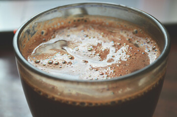 Close-up of hot chocolate drink