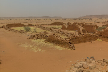 Ruins of the Great Enclosure of Musawwarat es-Sufra (Musawarat Al-Sufra) in Sudan