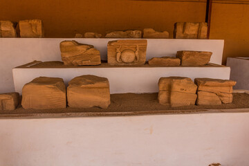 Exhibits at the Great Enclosure of Musawwarat es-Sufra (Musawarat Al-Sufra) in Sudan