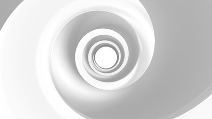 background white tunnel minimal abstract endless 3d render