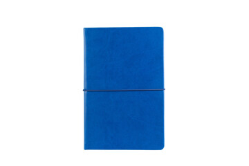 hardcover notebook with elastic band , isolated on a white background.