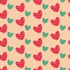 pattern with cute doted hearts
