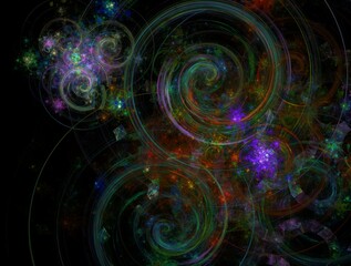 Imaginatory fractal abstract background Image