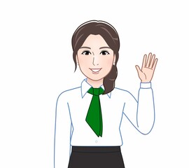 Fototapeta premium レストランスタッフの女性