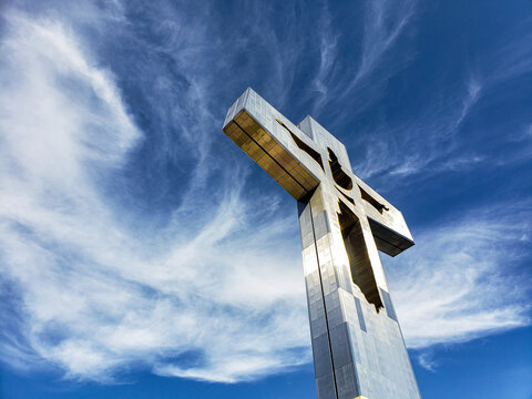 Cruz de Cristo de Copoya entre nubes en Chiapas M&eacute;xico 