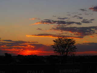 Fototapeta premium sunset in the city