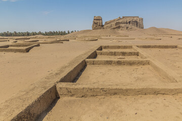Western Deffufa, adobe temple ruins, and the ancient city Kerma, Sudan
