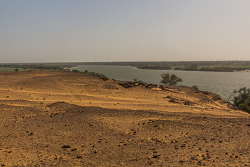 View of Nile river near Old Dongola deserted town, Sudan