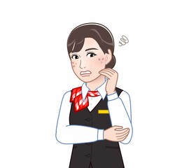 サービス業の女性