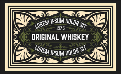 Obraz premium Whiskey label with old frames