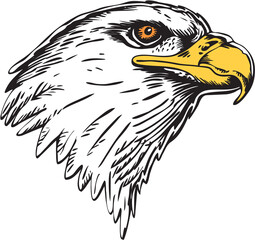 Eagle Mascot Head Profile Vector Illustration