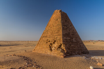 One of Barkal pyramids near Karima, Sudan