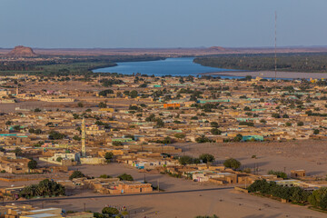Aerial view of Karima town, Sudan