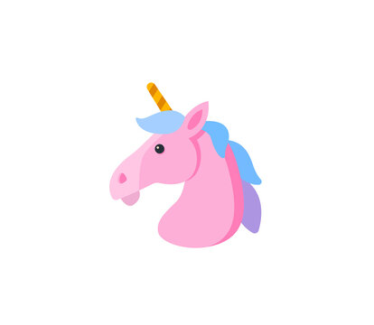 Unicorn vector isolated icon. Unicorn emoji illustration. Unicorn vector isolated emoticon