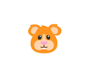 Fototapeta premium Hamster vector isolated icon. Hamster emoji illustration. Hamster vector isolated emoticon
